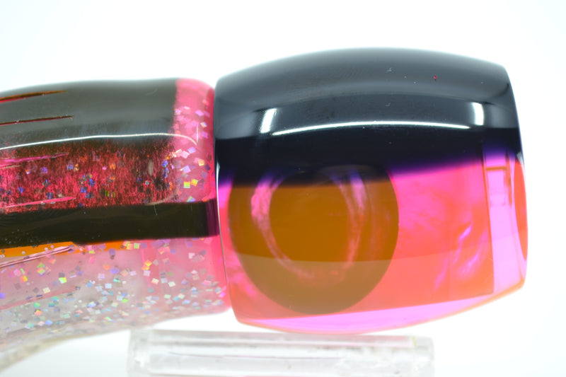 Moyes Lures Pink MOP Black Back Large Secret 12" 6.5oz Skirted Pink-Black-Clear
