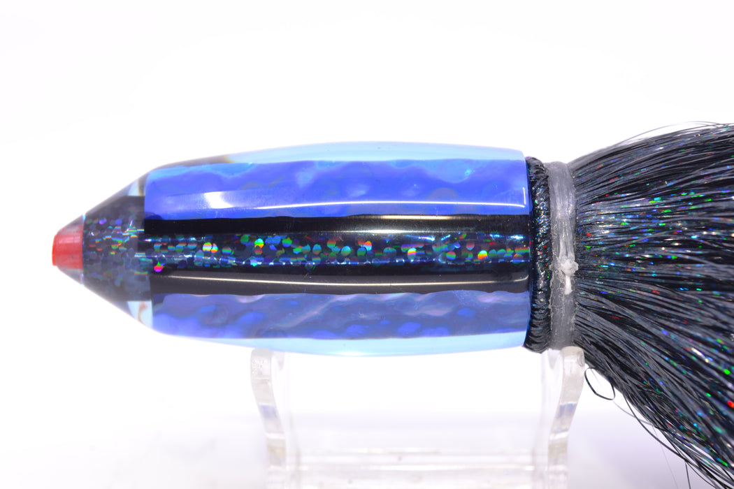 Aloha Lures Blue-Ice Blue Dichro Black Rainbow Deep Six 9" 6oz Strobez Black-Purple GZE