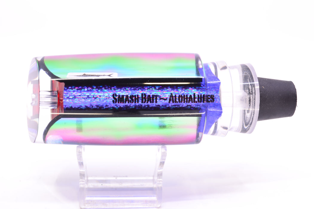 Aloha Lures Purple-Blue-Teal Dichro Purple Rainbow Smash Bait 14" 9.5oz