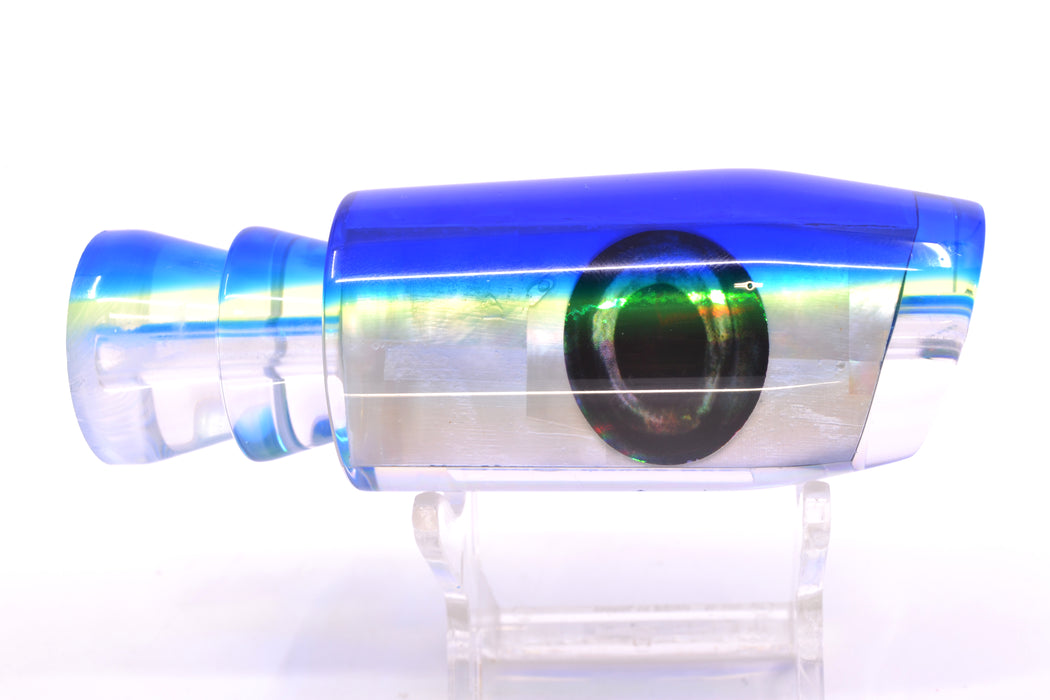 Moyes Lures White MOP Blue-Yellow Back Taxi Eyes Davey Boy 12" 5oz