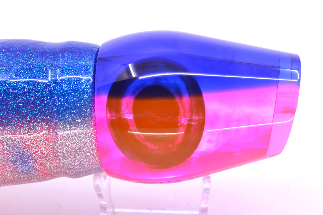 Moyes Lures Pink MOP Blue Back XL Sumo 16" 20.5oz Skirted Blue-Silver/Pink GZE