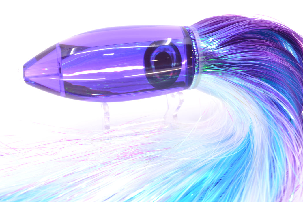 Moyes Lures Purple Mirrored Large Ono Bullet 14" 12oz Strobez Purple-White *Mislabeled*