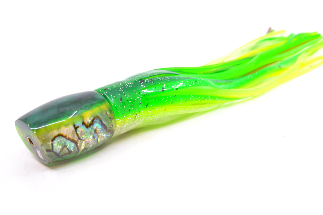 Crampton Baits Real Abalone Green-Yellow Back Small DT 9" 4oz Skirted Green-Clear