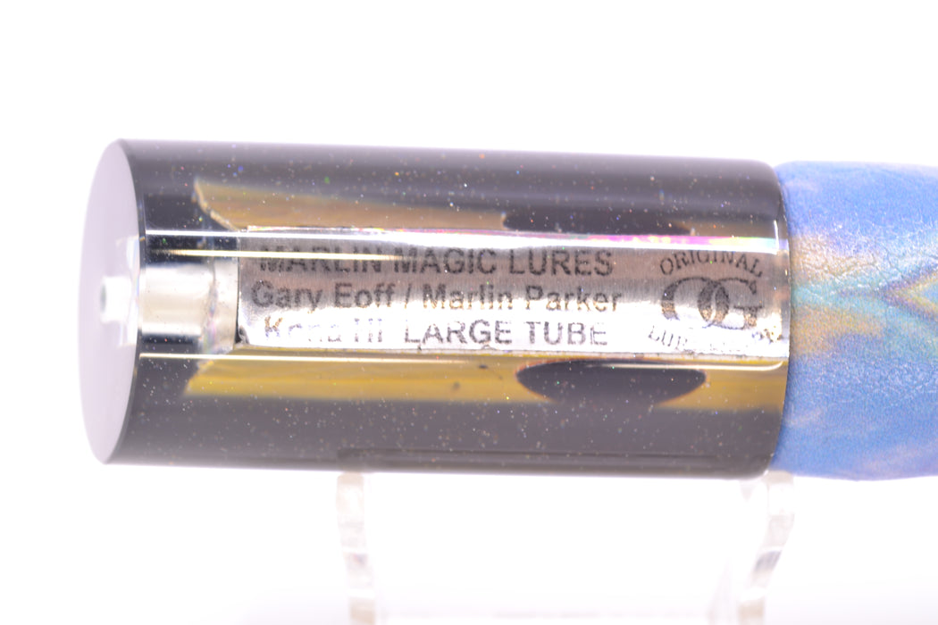 Marlin Magic Lures Golden MOP Black Back Large Tube 12" 7oz ALV Vinyl Yellowfin GZE