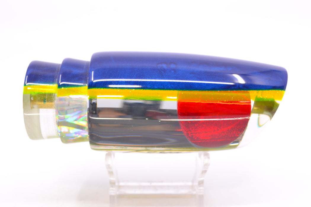 Koya Lures Mirrored Blue-Yellow Back Red Eyes Medium Poi Dog 14" 7.5oz