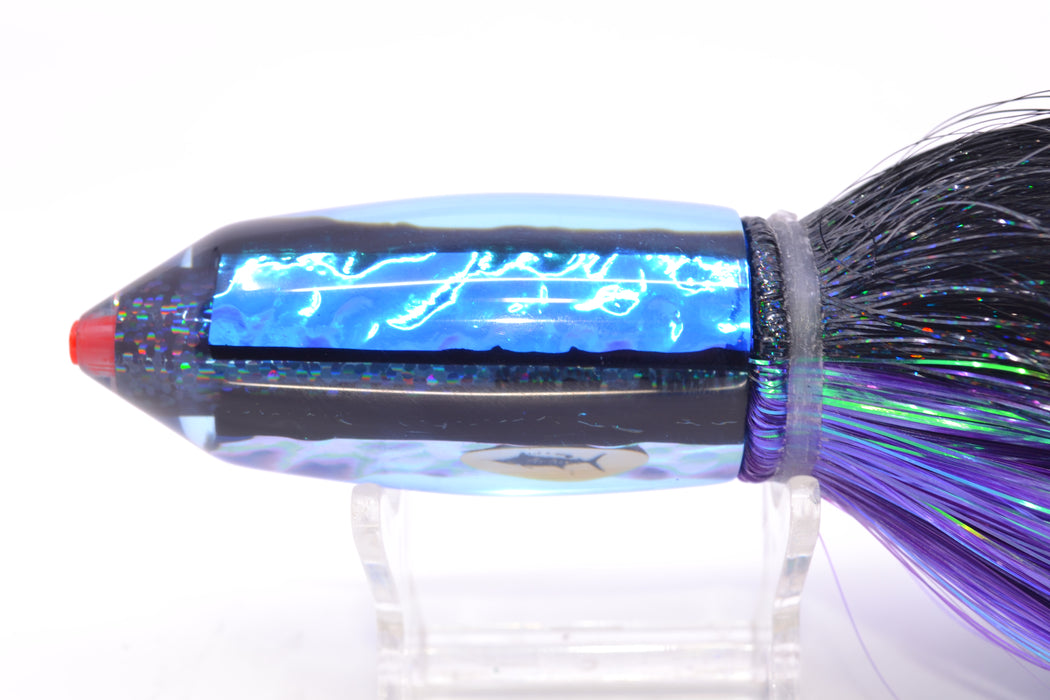 Aloha Lures Blue-Ice Blue Dichro Black Rainbow Deep Six 9" 6oz Strobez Black-Purple GZE