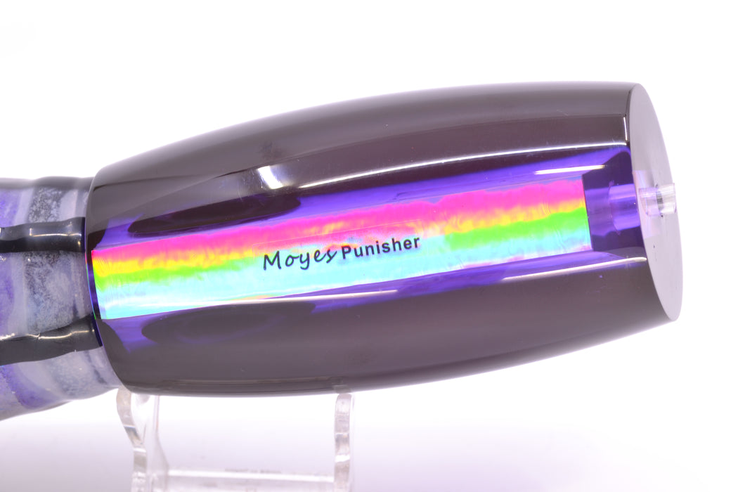 Moyes Lures Purple MOP Black Back Punisher 16" 14.5oz Skirted Black Skipjack GZE