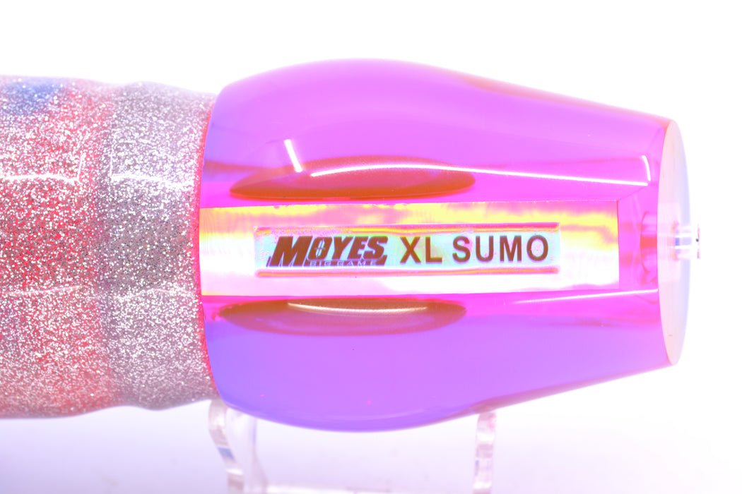 Moyes Lures Pink MOP Blue Back XL Sumo 16" 20.5oz Skirted Blue-Silver/Pink GZE