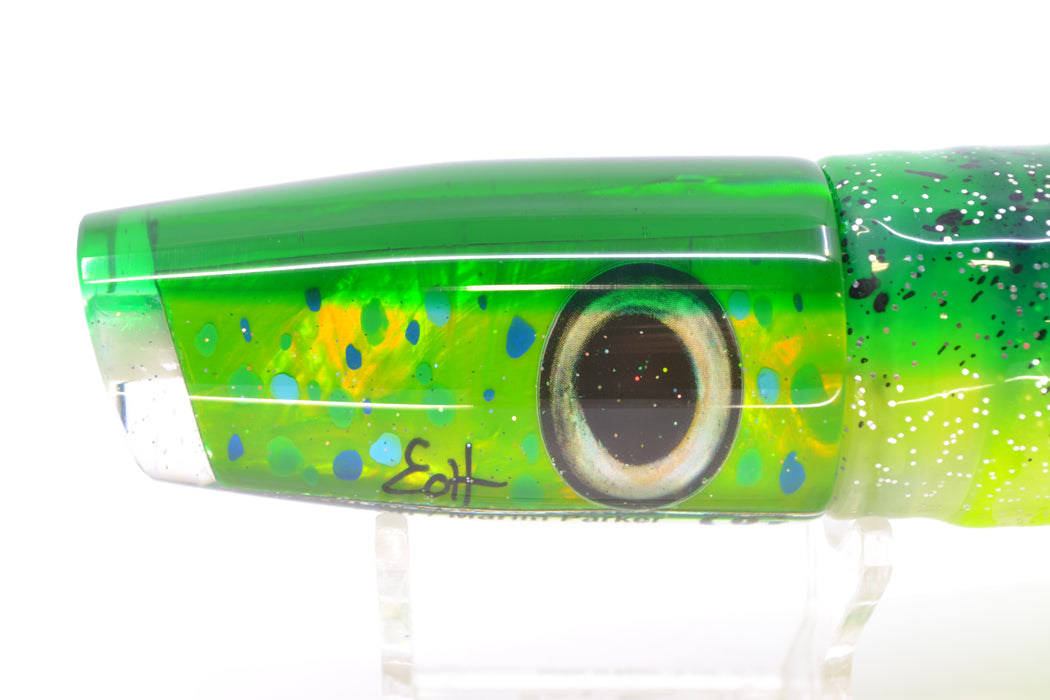 Marlin Magic Mahi MOP Green Back Taxi Eyes Medium Plunger 10" 7.7oz Skirted Mahi GZE