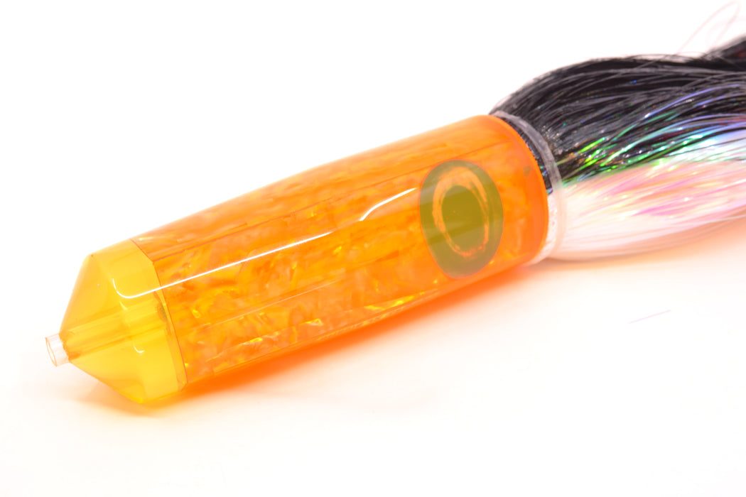 Moyes Lures Orange Awabi XL Sicario Bullet 14" 13.5oz Strobez Black-White/Orange
