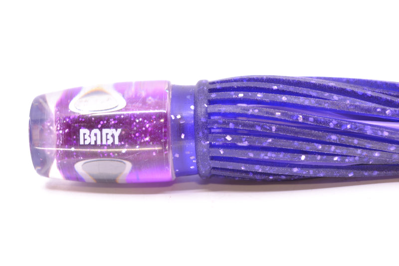 Amaral Lures Purple Pearl Black-Silver Eyes Baby Jararaca 5" 1.4oz Purple/Lavender
