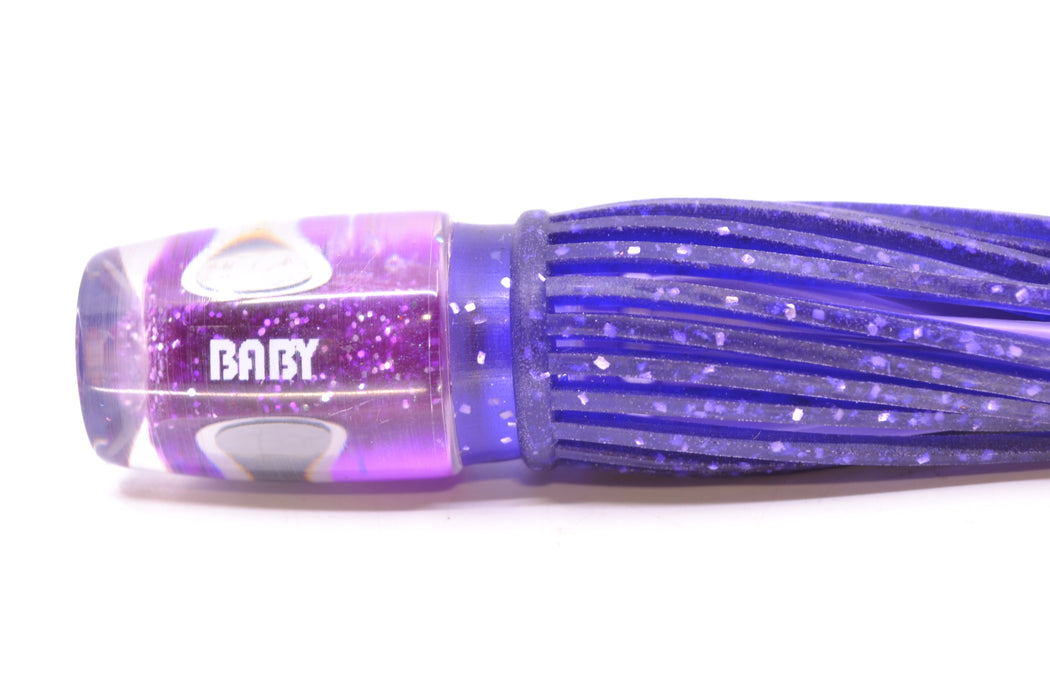 Amaral Lures Purple Pearl Black-Silver Eyes Baby Jararaca 5" 1.4oz Purple/Lavender