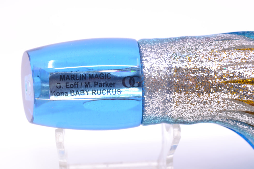 Marlin Magic Ice Blue Awabi Red Eyes Baby Ruckus 10" 6.5oz Skirted Blue-Silver