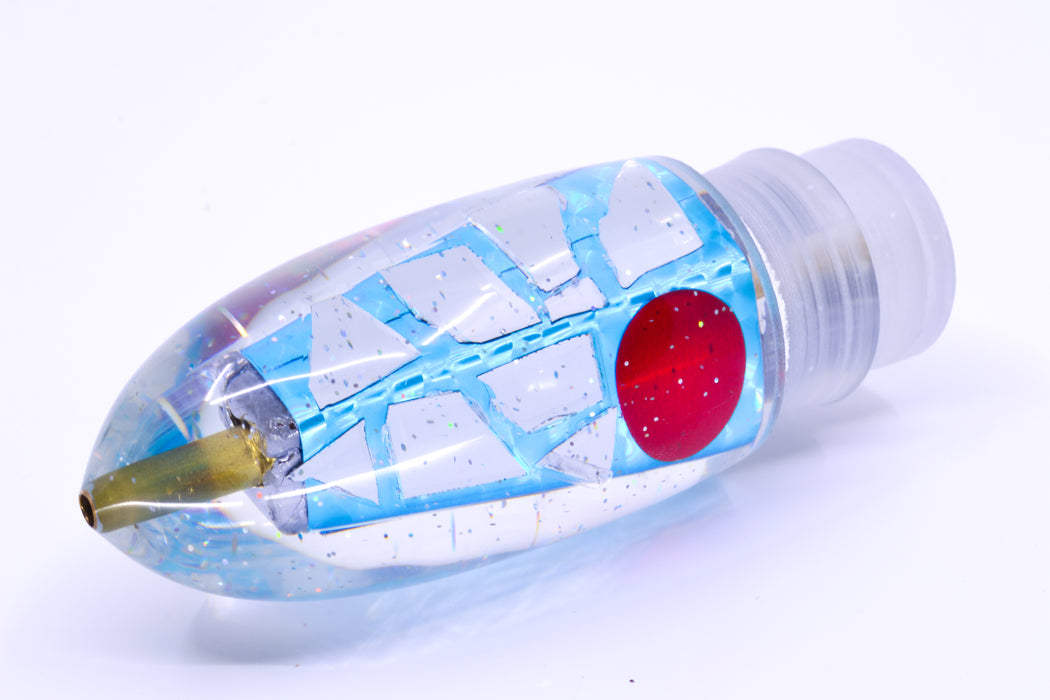 Tanigawa Lures Ice Blue Rainbow Cracked Glass Red Eyes Ahi Bomb Bullet 9"+ 7.5oz