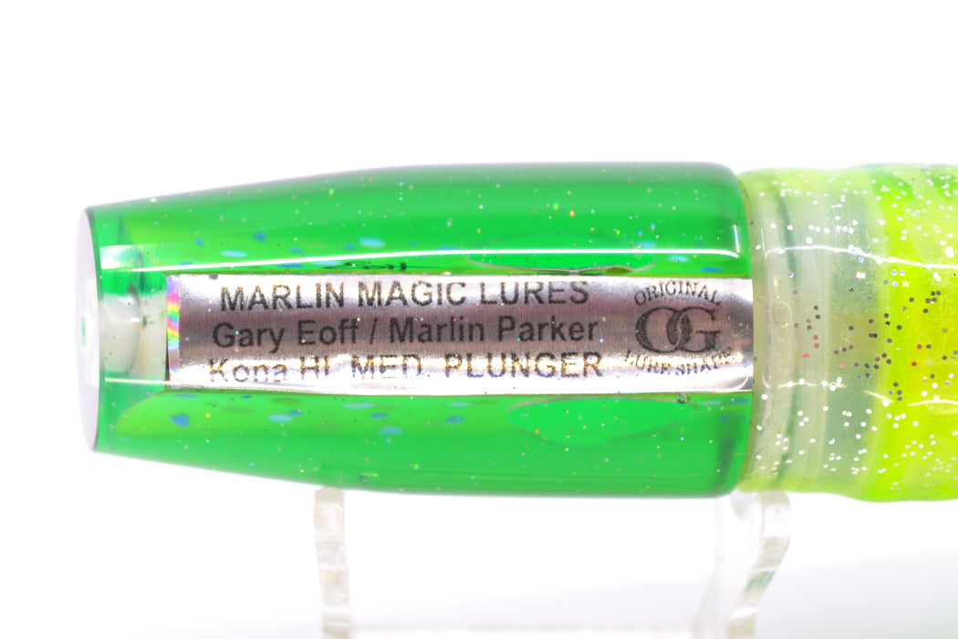 Marlin Magic Mahi MOP Green Back Taxi Eyes Medium Plunger 10" 7.7oz Skirted Mahi GZE