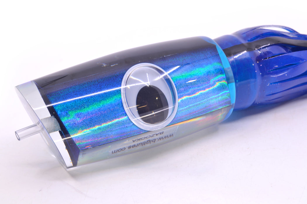 Big T Lures Black-Blue-Silver Rainbow Pearl Bazooka 16" 16.5oz Skirted GZE