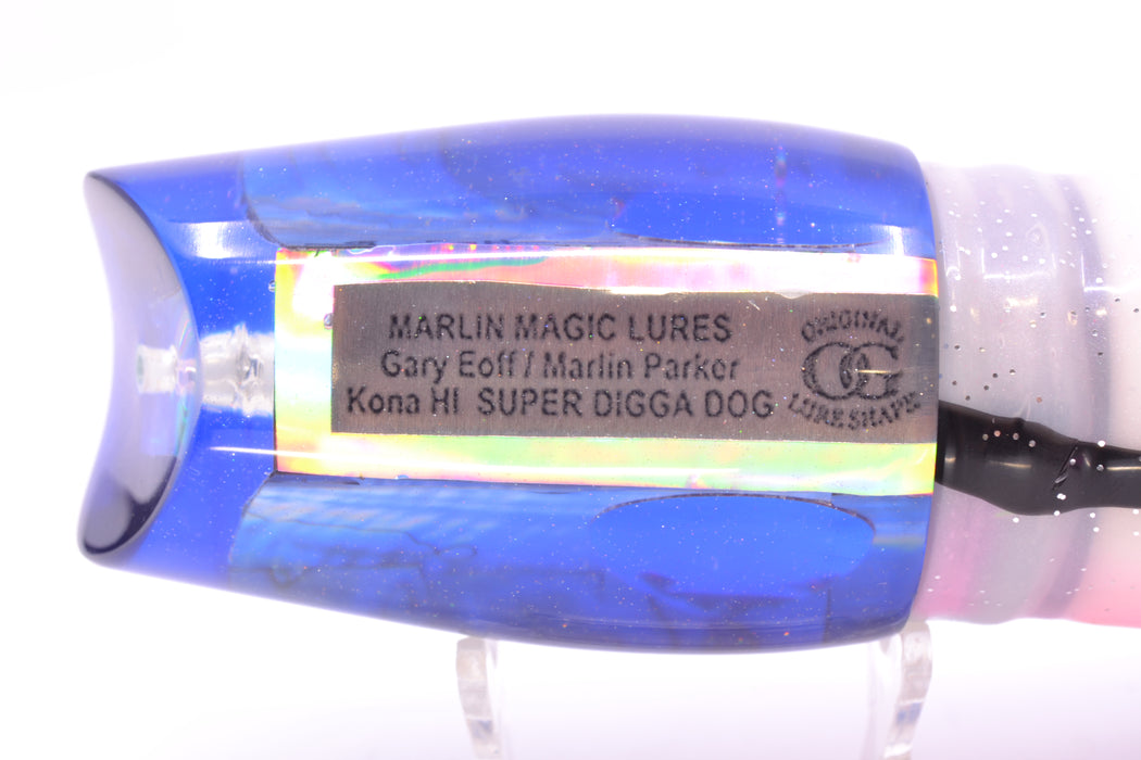 Marlin Magic Abalone Blue Back Red Eyes Super Digga Dog 16" 15.5oz Skirted Gay Bob