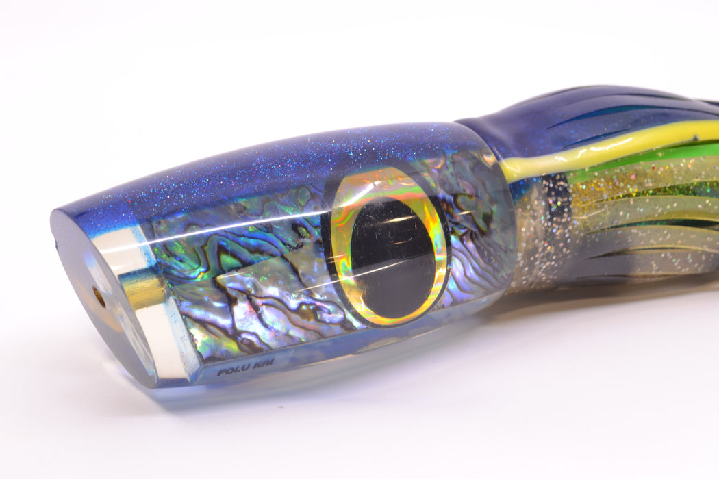 Polu Kai Paua Shell Blue Back Large Reverse Taper Plunger 14" 17oz Skirted New Pre-Owned GZE