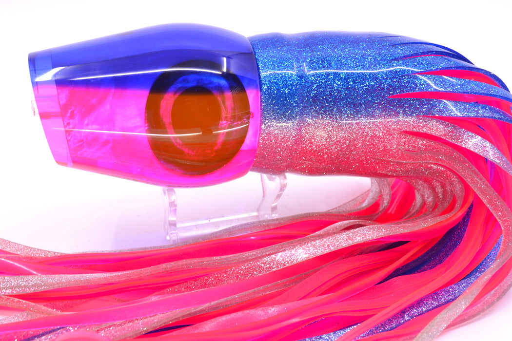 Moyes Lures Pink MOP Blue Back XL Sumo 16" 20.5oz Skirted Blue-Silver/Pink GZE