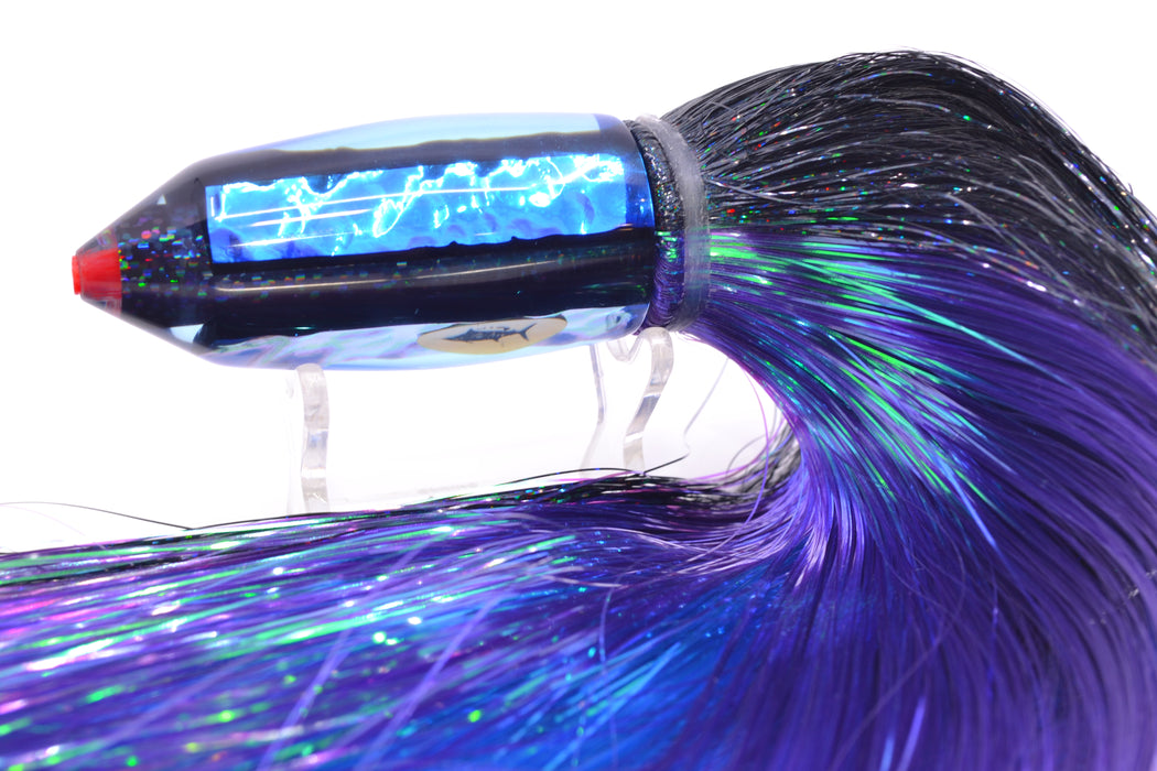 Aloha Lures Blue-Ice Blue Dichro Black Rainbow Deep Six 9" 6oz Strobez Black-Purple GZE