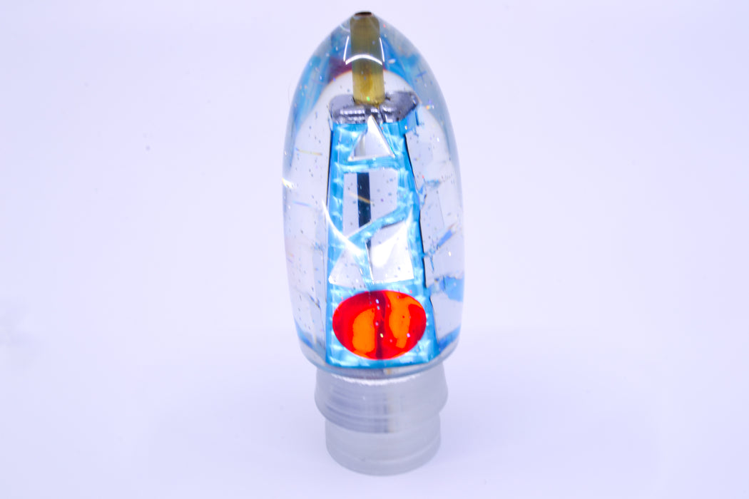 Tanigawa Lures Ice Blue Rainbow Cracked Glass Red Eyes Ahi Bomb Bullet 9"+ 7.5oz