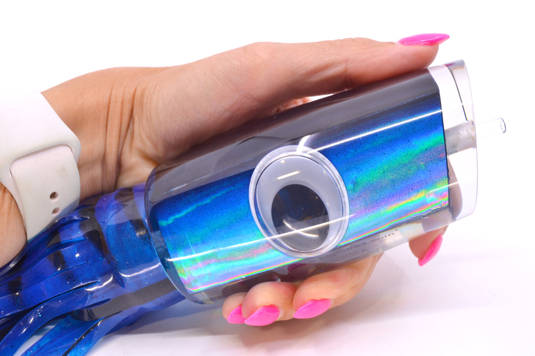 Big T Lures Black-Blue-Silver Rainbow Pearl Bazooka 16" 16.5oz Skirted GZE