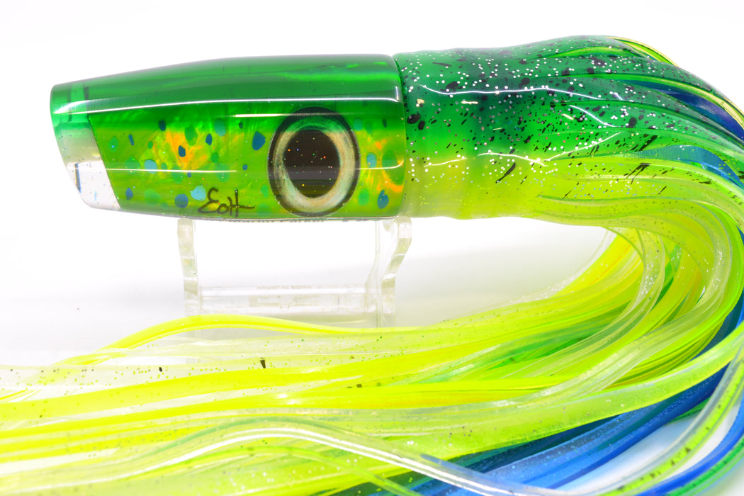 Marlin Magic Mahi MOP Green Back Taxi Eyes Medium Plunger 10" 7.7oz Skirted Mahi GZE