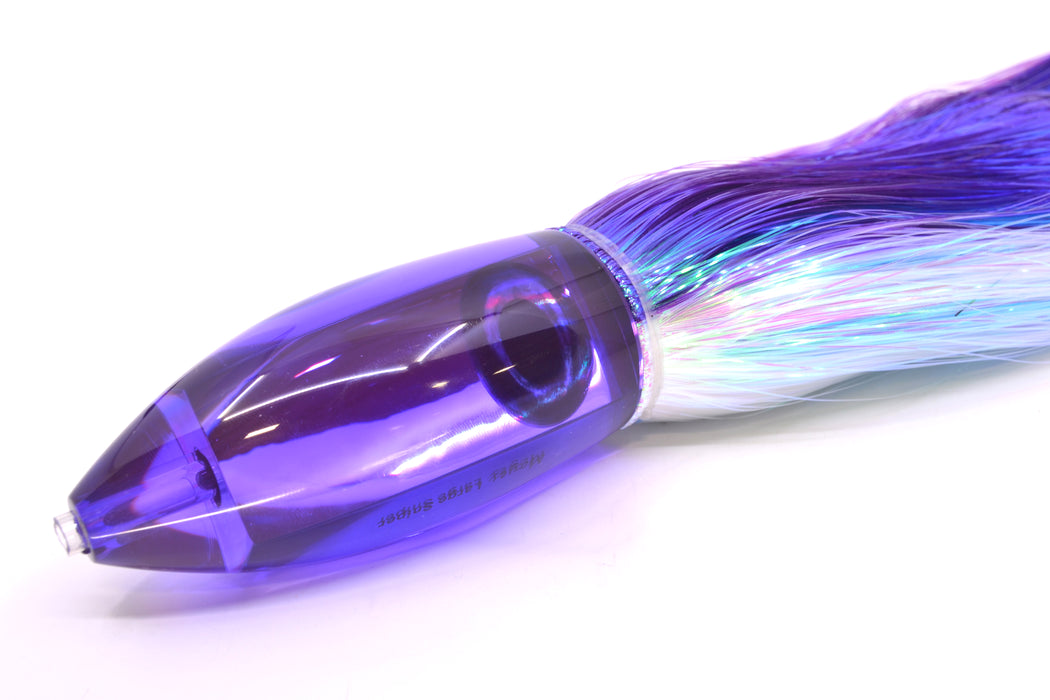 Moyes Lures Purple Mirrored Large Ono Bullet 14" 12oz Strobez Purple-White *Mislabeled*