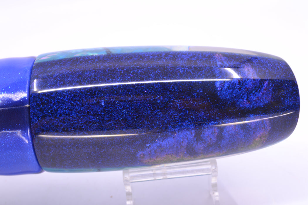 Ali'i Kai Lures Ice Blue Awabi Shell Fish Head Blue Back XL Plunger 16" 15.5oz FT Vinyl