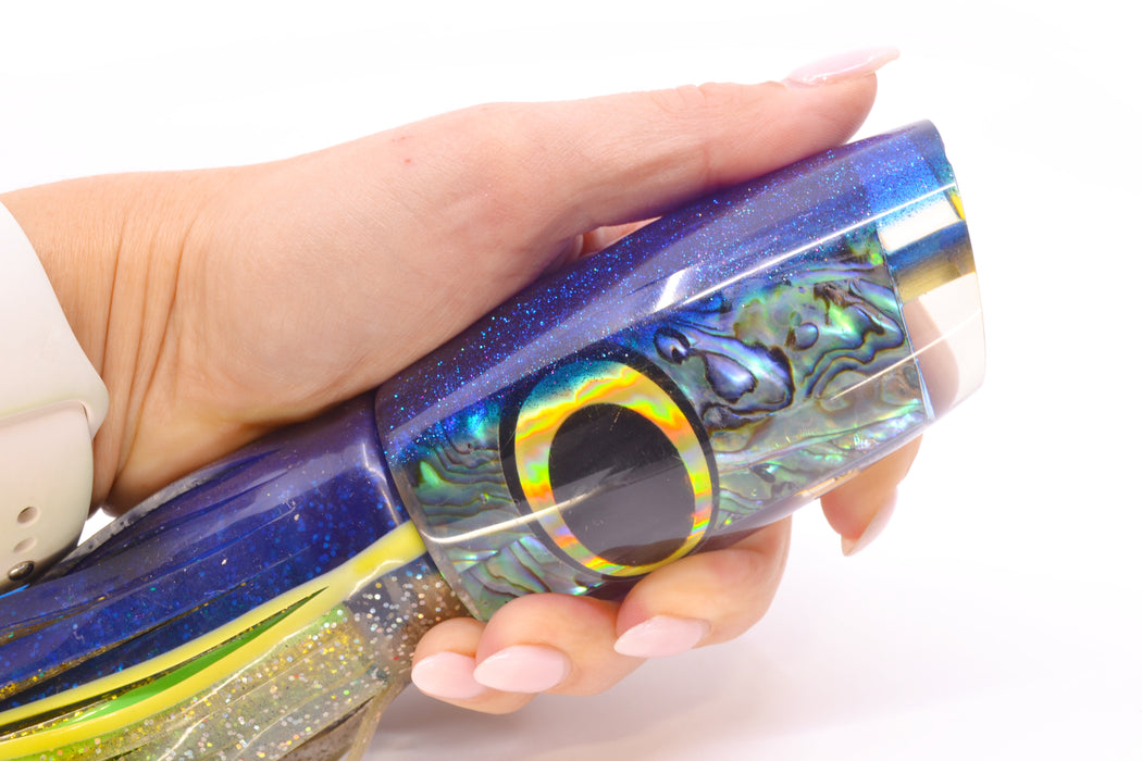 Polu Kai Paua Shell Blue Back Large Reverse Taper Plunger 14" 17oz Skirted New Pre-Owned GZE