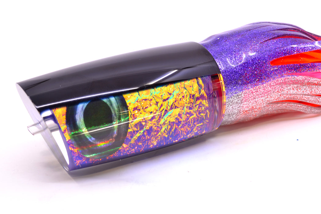 Moyes Lures Pink-Purple Dichro Black Back Taxi Eyes XXL B.C.K. Teaser 22oz Skirted