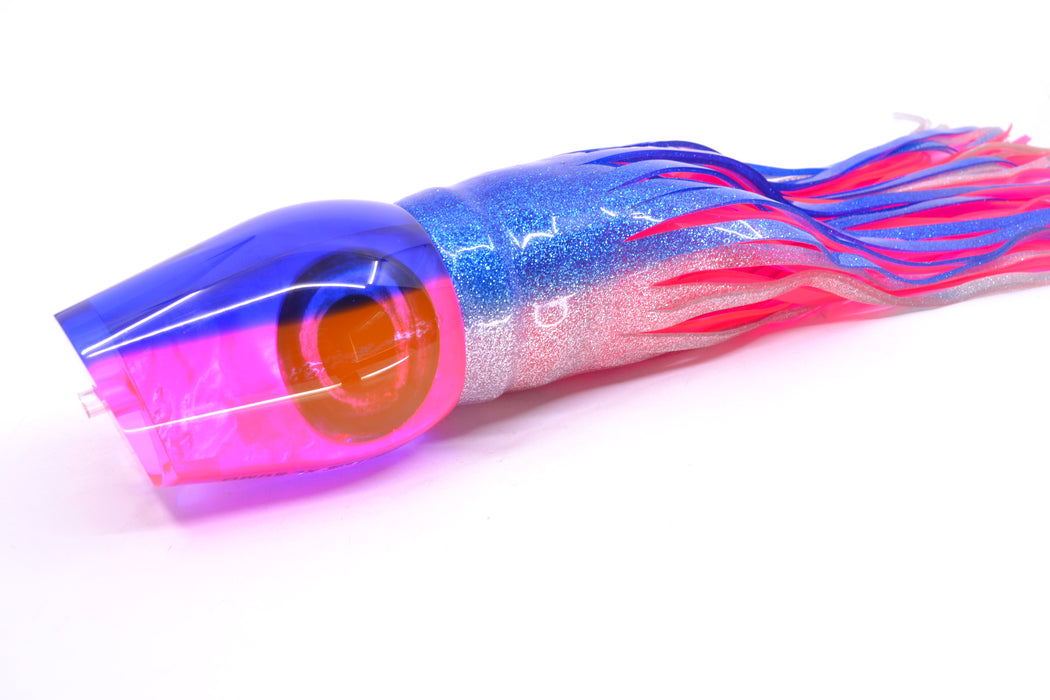 Moyes Lures Pink MOP Blue Back XL Sumo 16" 20.5oz Skirted Blue-Silver/Pink GZE