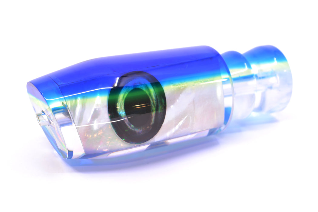 Moyes Lures White MOP Blue-Yellow Back Taxi Eyes Davey Boy 12" 5oz