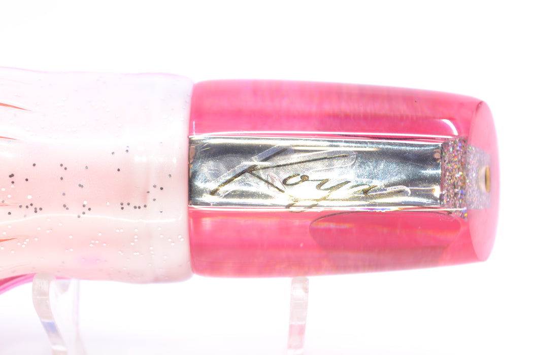 Koya Lures Clear Mirrored Pink Back Red Eyes 614 9" 7oz Skirted Blue Salmon GZE