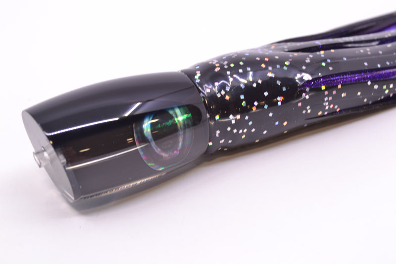 Moyes Lures Black Pearl Black Back Small Boogeyman 9" 3.5oz Skirted Black/Purple