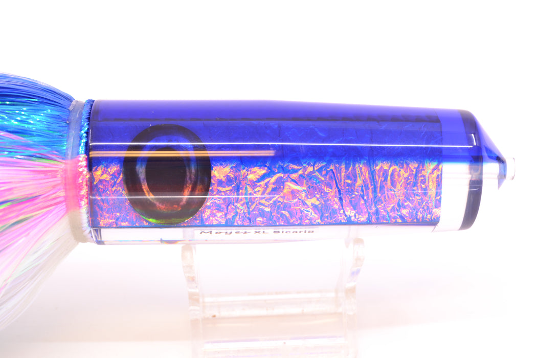 Moyes Lures Blue-Pink Dichro Blue Back XL Sicario Bullet 14" 13.5oz EZ Flash Blue Dream