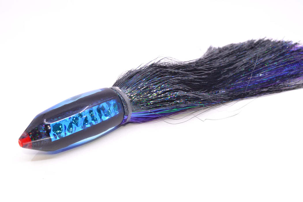 Aloha Lures Blue-Ice Blue Dichro Black Rainbow Deep Six 9" 6oz Strobez Black-Purple GZE