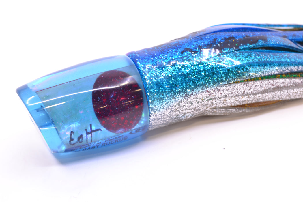 Marlin Magic Ice Blue Awabi Red Eyes Baby Ruckus 10" 6.5oz Skirted Blue-Silver