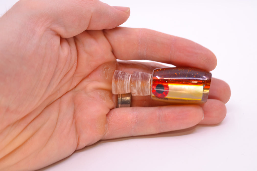 Coggin Lures Golden MOP Root Beer Back Black-Red Eyes Maui Peanut 5.5" 1.6oz