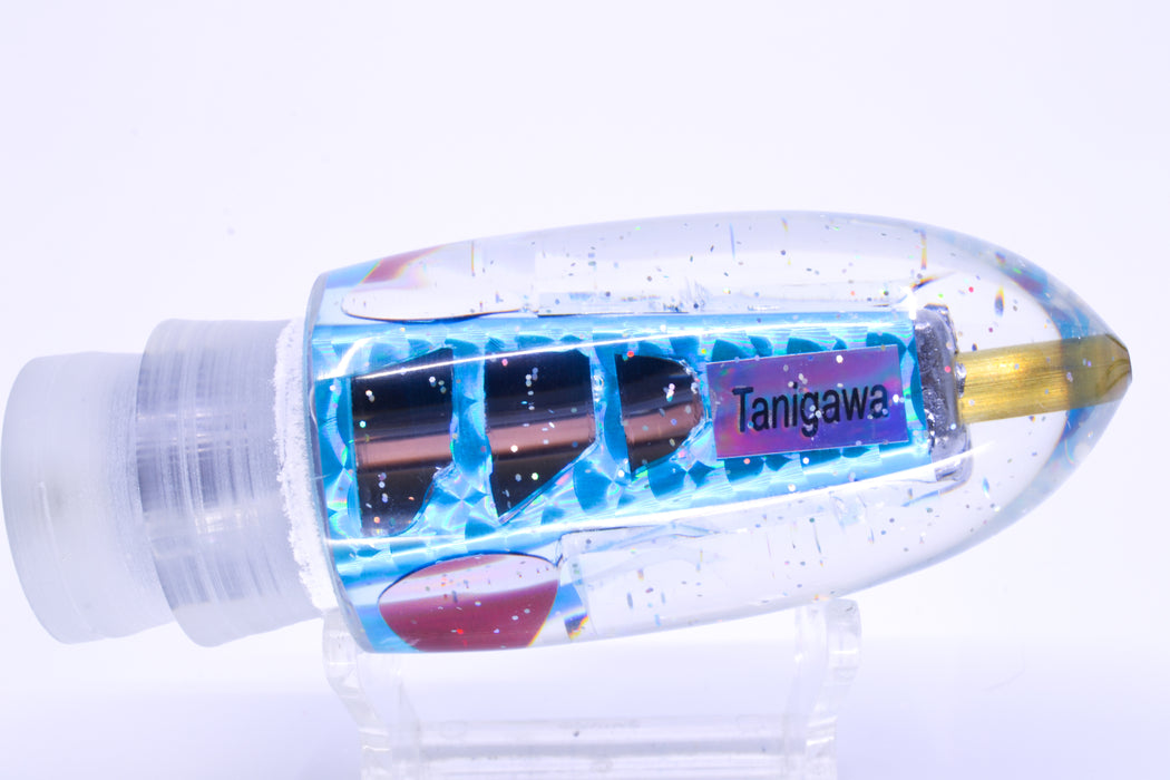 Tanigawa Lures Ice Blue Rainbow Cracked Glass Red Eyes Ahi Bomb Bullet 9"+ 7.5oz