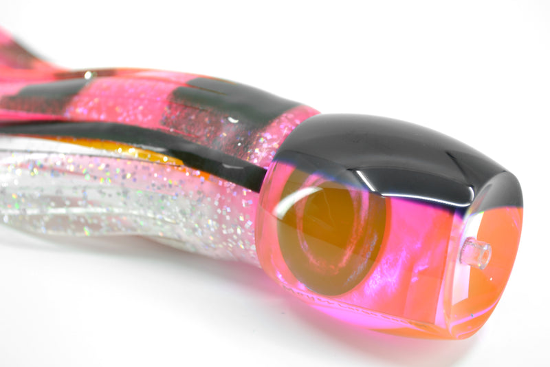 Moyes Lures Pink MOP Black Back Large Secret 12" 6.5oz Skirted Pink-Black-Clear