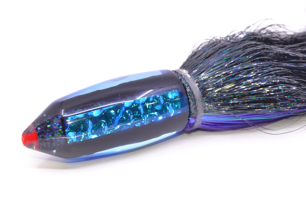 Aloha Lures Blue-Ice Blue Dichro Black Rainbow Deep Six 9" 6oz Strobez Black-Purple GZE