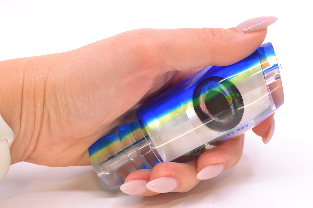 Moyes Lures White MOP Blue-Yellow Back Taxi Eyes Davey Boy 12" 5oz