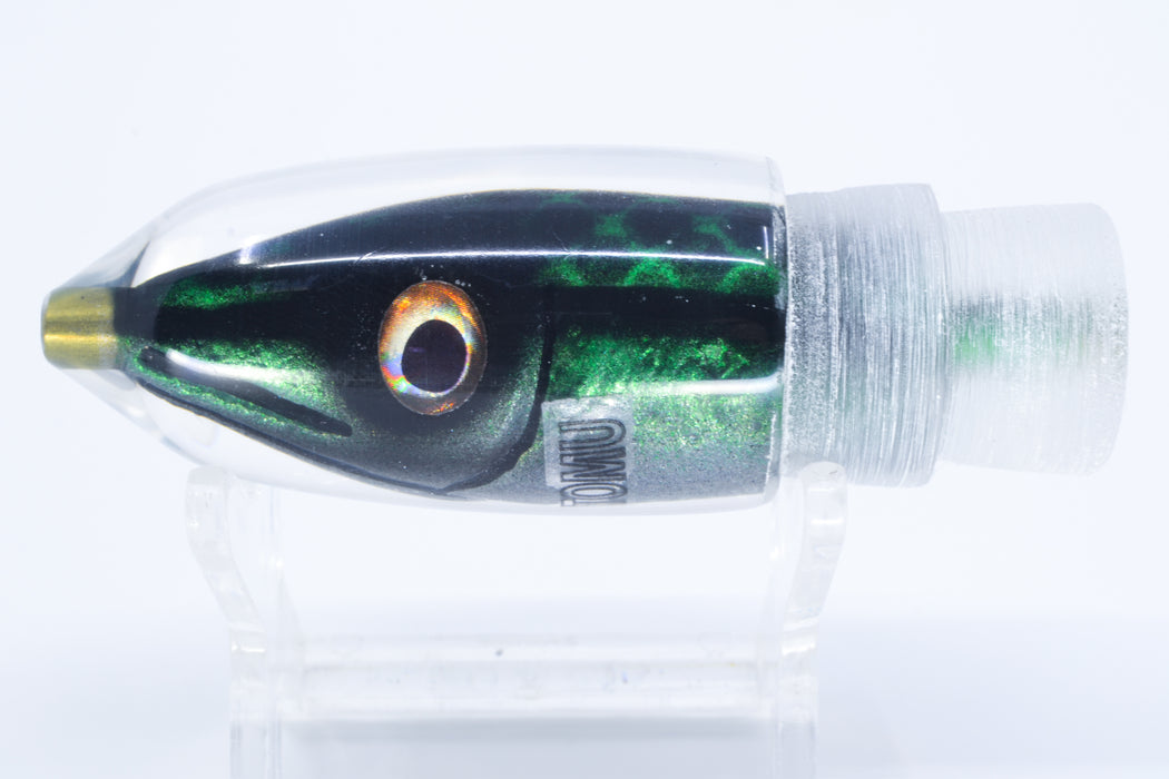 Tsutomu Lures Green Black Dots Fish Head Pau Hana Bullet 7" 3.4oz