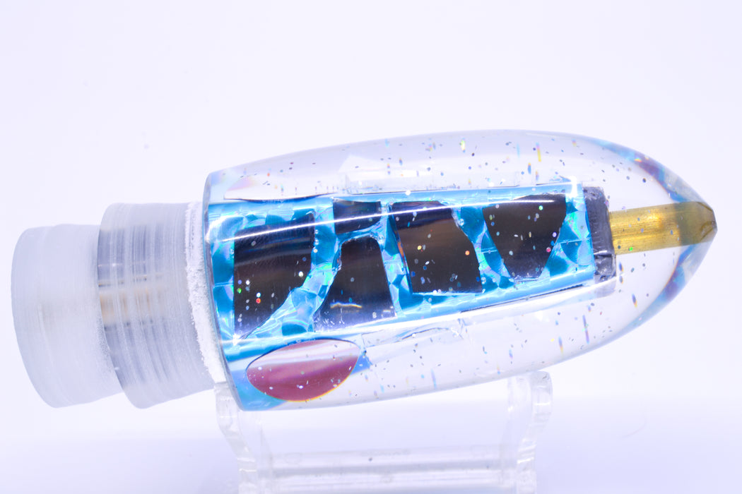 Tanigawa Lures Ice Blue Rainbow Cracked Glass Red Eyes Ahi Bomb Bullet 9"+ 7.5oz