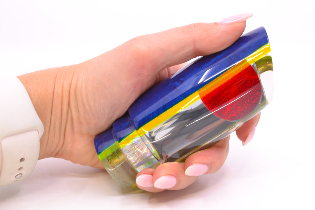 Koya Lures Mirrored Blue-Yellow Back Red Eyes Medium Poi Dog 14" 7.5oz