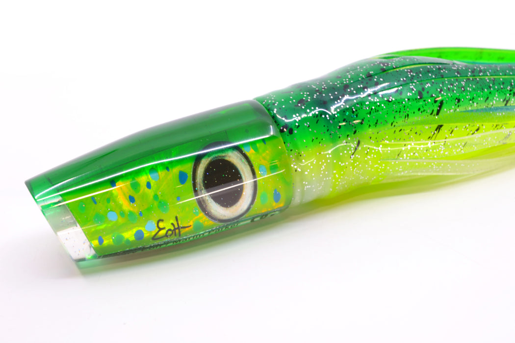 Marlin Magic Mahi MOP Green Back Taxi Eyes Medium Plunger 10" 7.7oz Skirted Mahi GZE