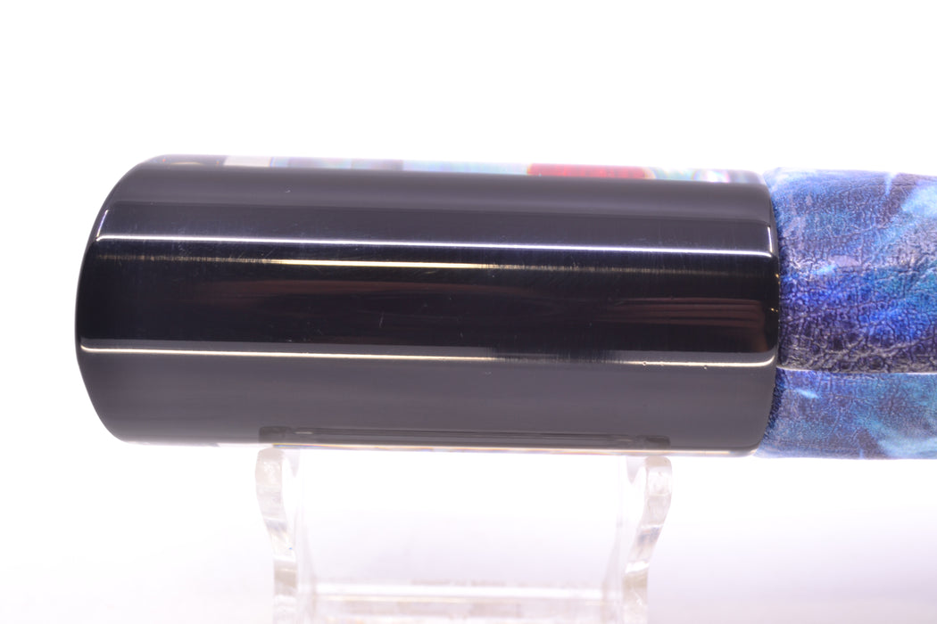 Marlin Magic Lures Blue-Purple Abalone Black Back Large Tube 12" 7oz ALV Vinyl Wahoo