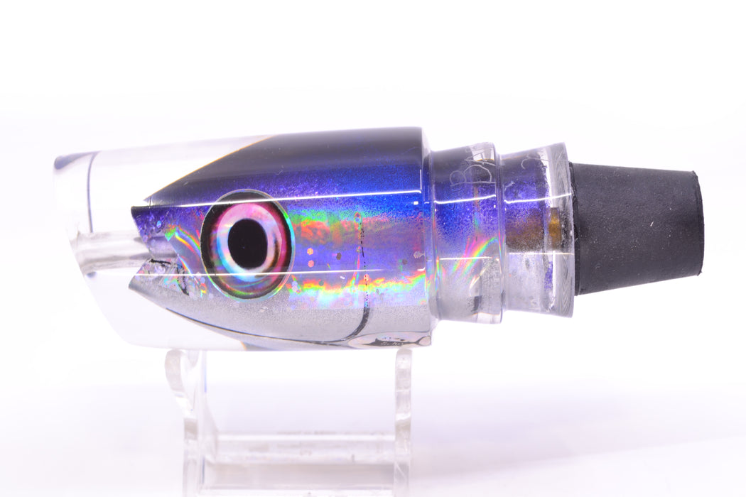 Aloha Lures Silver Rainbow Black-Blue-Purple Back "Scared $#!Tless" Baby Smash Bait 12" 7.3oz