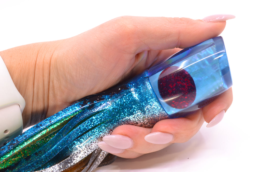 Marlin Magic Ice Blue Awabi Red Eyes Baby Ruckus 10" 6.5oz Skirted Blue-Silver